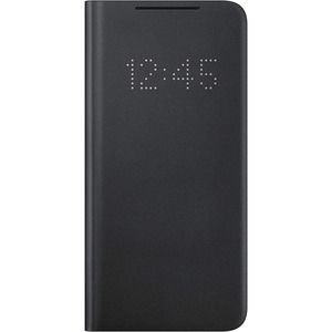 Samsung - EF-NG991PBEGUS LED Wallet Cover for Galaxy S21 - Black